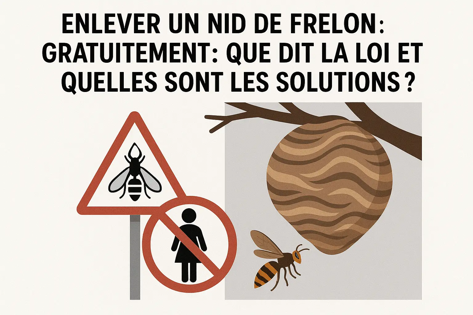 Enlever un nid de frelon gratuitement : que dit la loi et quelles sont les solutions ?